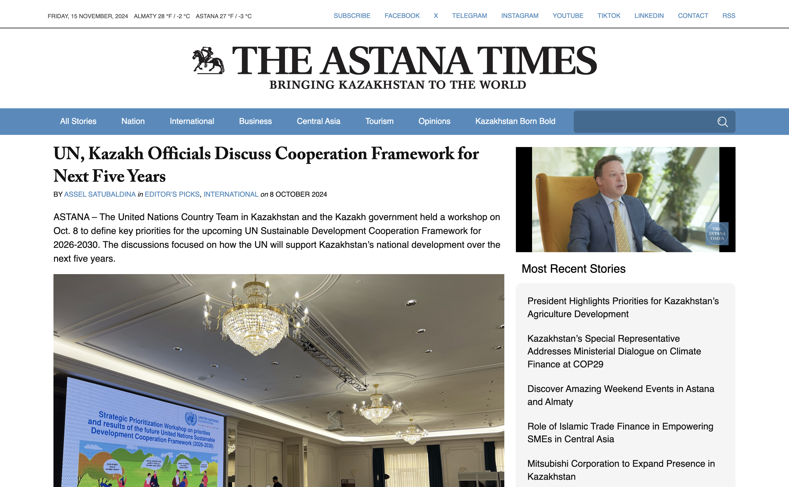 The Astana Times | October 8, 2024