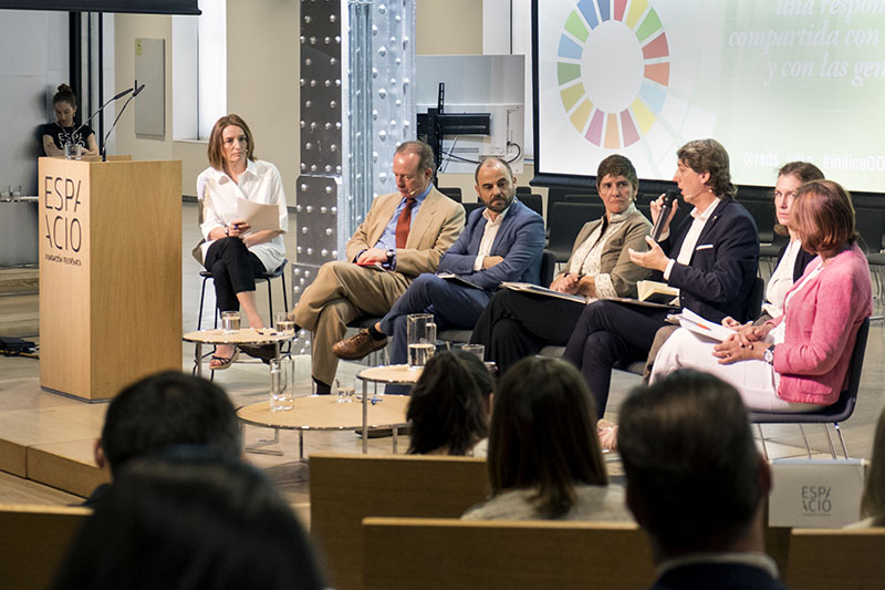 A panel at the launch of the 2017 SDG Index in Spain