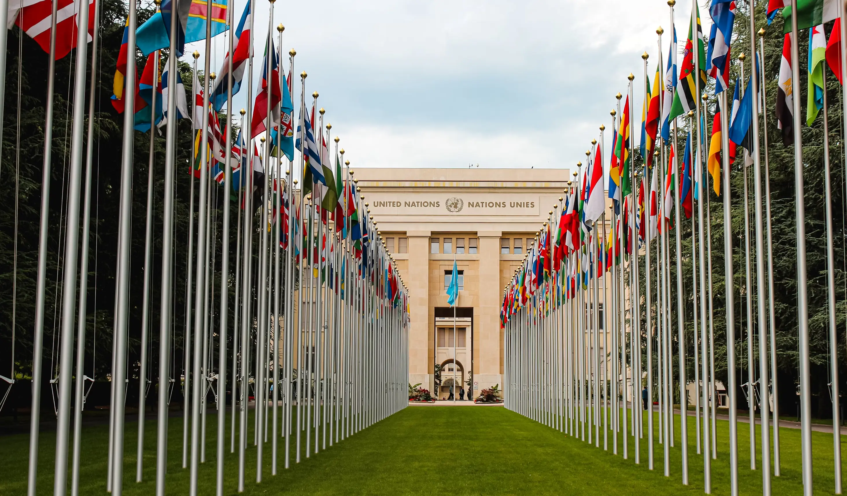 A picture of the UN building